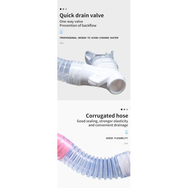 Entraînement au sport rouge plongée sous-marine tube respiratoire en silicone bouton de bouche en PVC pour enfants