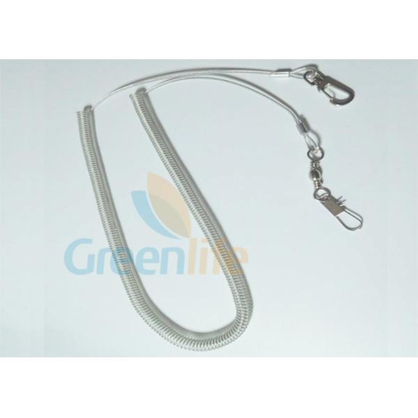 9.8ft Retractable Soft Fishing Rod Lanyard Coiled Strings Clear Plastic Rope