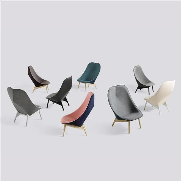 New design colors fabric Leisure high back chaise Lounge chair Uchiwa reception chair