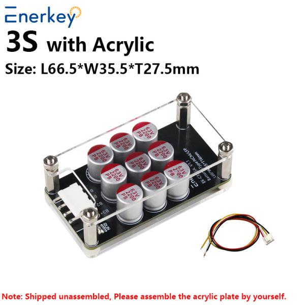 Enerkey 3S 5A アクリル保護プレート付きアクティブバランサー Li-ion/Lifepo4 バッテリーイコライザー 電動三輪車用