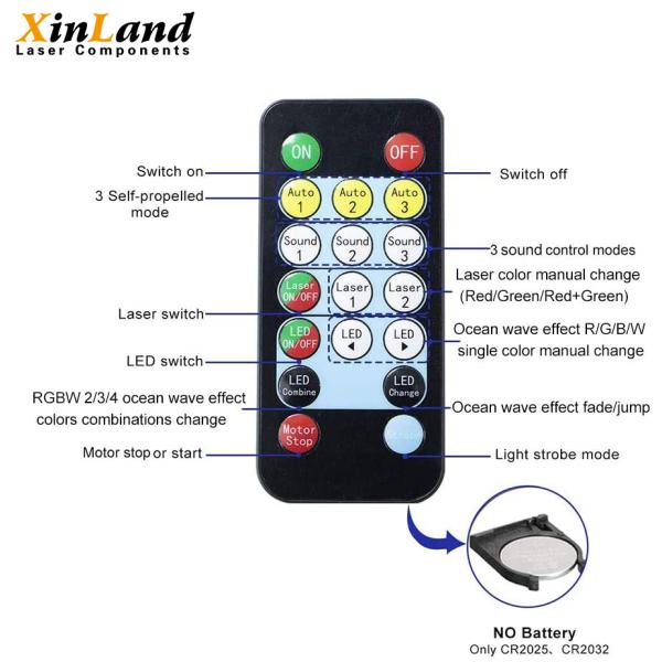 Ocean Wave And Colorful Laser Pattern Stage Laser Party Light With Remote Control
