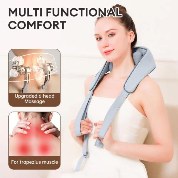 Vibration Neck And Shoulder Heating Massage Pillow Shiatsu Neck And Back Massager