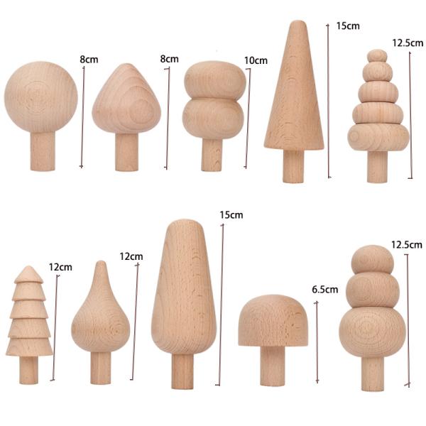 L'arc-en-ciel 35.5cm a coloré le grand bébé en bois de blocs constitutifs