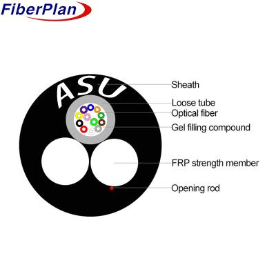 Waterproof Mini ADSS ASU Cable 6-12 Core Single Mode Multi Mode Aerial Fiber Optic Cable