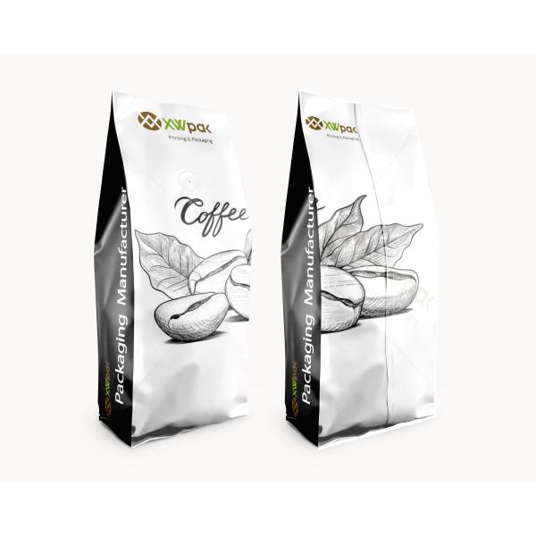 Modificado para requisitos particulares 130 micrones de tamaño y bolsa impresa del café sólo blanco/