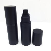 bouteille de empaquetage cosmétique en plastique givrée mate privée d'air acrylique noire vide de finition de la bouteille 30ml de pompe de whosale