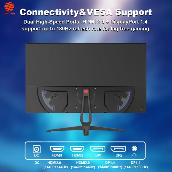 Monitoreo de juegos curvado de 21,45 pulgadas Resolución QHD UHDTemporada de actualización de 180HzDiseño de ahorro de espacio