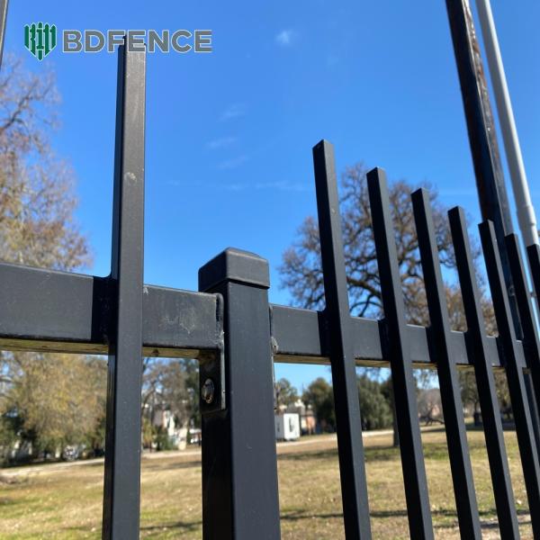 Sandblasted Tubular Steel Fence Anti-Fingerprint