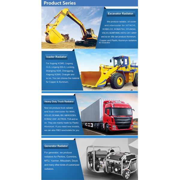 Excavador Radiator, recambios de Hitachi 70 de la maquinaria de construcción de 500m m