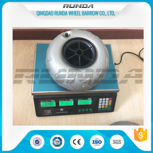 9 Inch Pneumatic Rubber Wheels PP Rim , Balloon Hand Truck Wheels Without Bearing