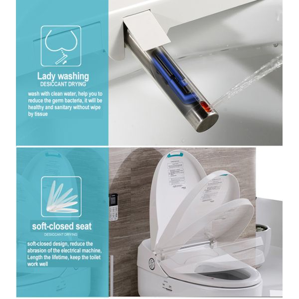 ARROW Smart Toilet with Buttocks Washing Self-cleaning Smooth Glazed Ceramic and Soft Closing Cover Seat