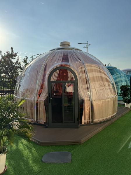 Prefab Cabin House Restaurant Home Transparent Bubble Glamping Dome Dome Tent House