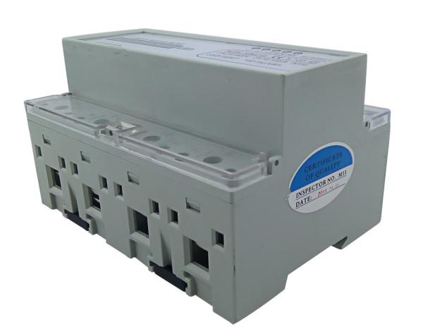 Small Volume Accuracy Class1.0 3 Phase Electricity Meter 35mm Din Rail With Counter 6 Display