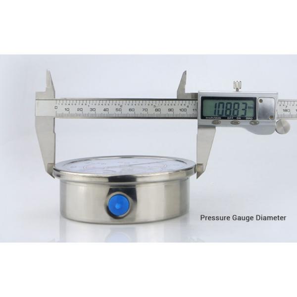 100mm NPT1/2 Brass Connection Pressure Gauge with Stainless Steel Housing OEM Support