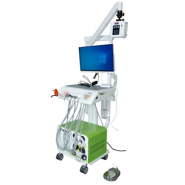 All in One Portable Veterinary Dental Unit with X Ray i7 PC 4K Camera Oil Free Compressor Pet Dental Machine
