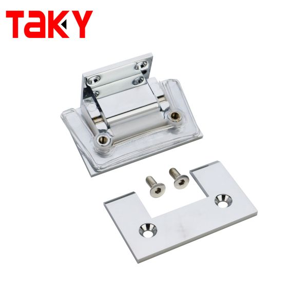 Bisagras de puerta de placa corta para cuarto de ducha SSS 304 Bisagra de ducha de tamaño completo de doble acción Bisagra de puerta de vidrio a pared