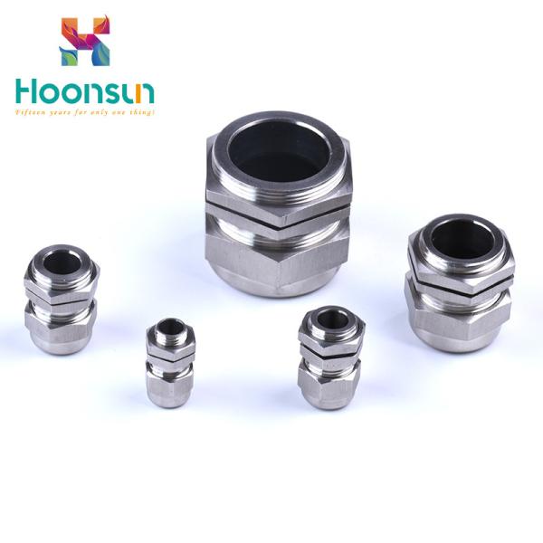 Metric Thread Stainless Steel Cable Gland , Explosion Proof Cable Gland Water Resistance