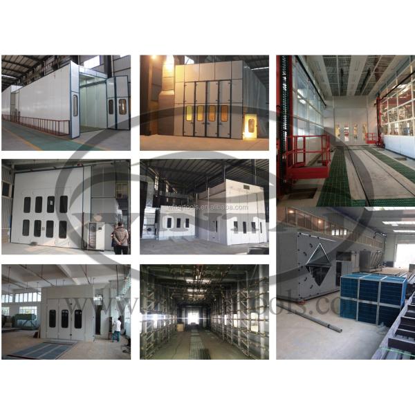 220V Industrial Car Spray Booth With Fiberglass Floor Filter And Exhaust Fan
