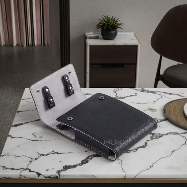 Luxury Men's PU Leather Wristwatch Gift Pouches Watches Bags Portable Watch Storage Bag