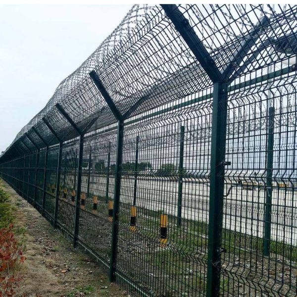 AOA Fence Security Fence Featuring Multiple Panel Heights and Lengths with Galvanized and PVC Coated Surface Treatments