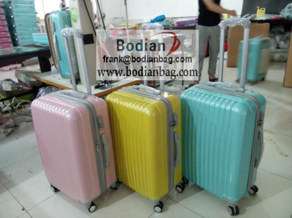 new arrival cheap 3pc hard shell abs pc zip luggage set baigou factory export
