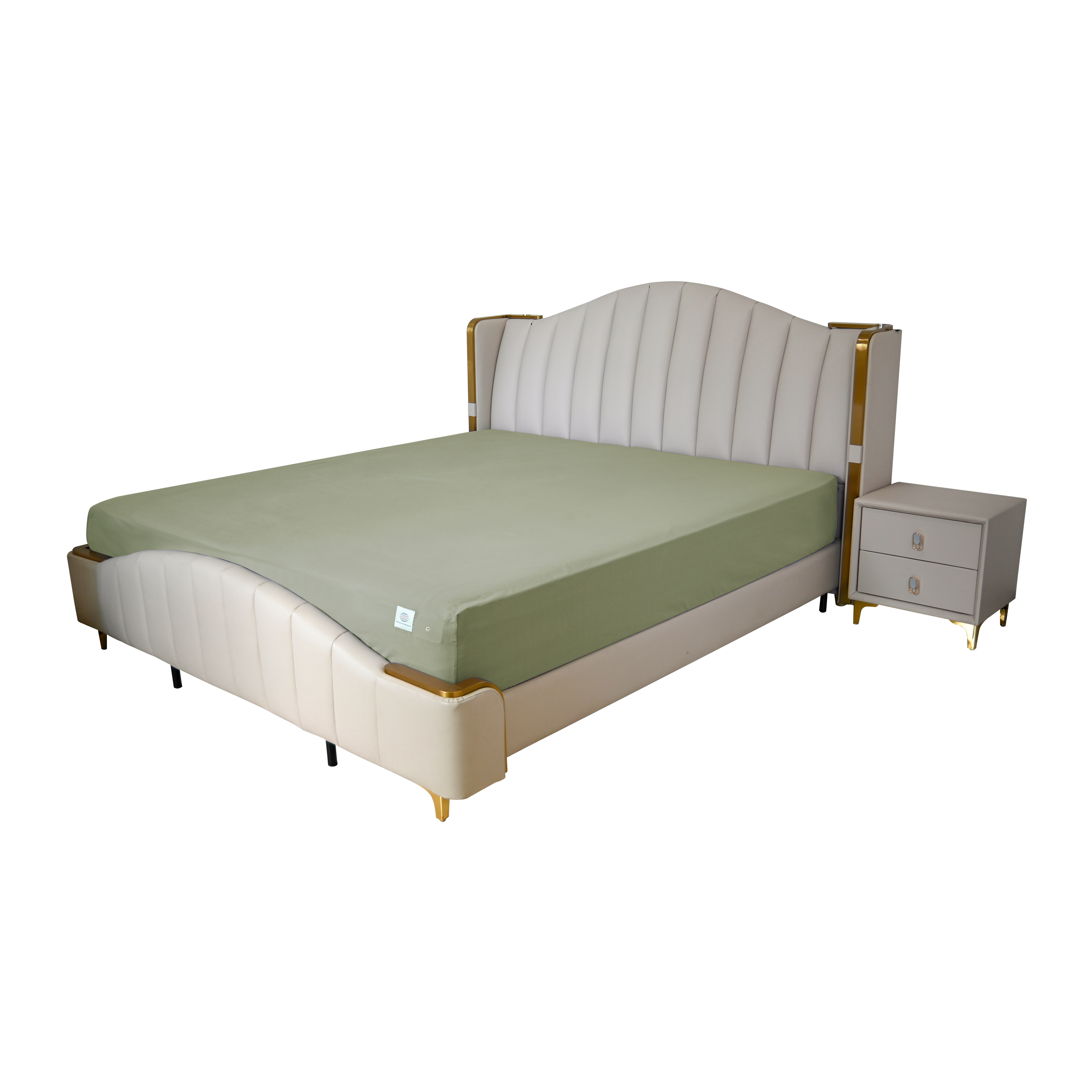 Best Selling Wholesale 90% Cotton 10% Silver Earthing Grounding Bed Sheet Green Queen/King Size with 15ft Cord Safety Products
