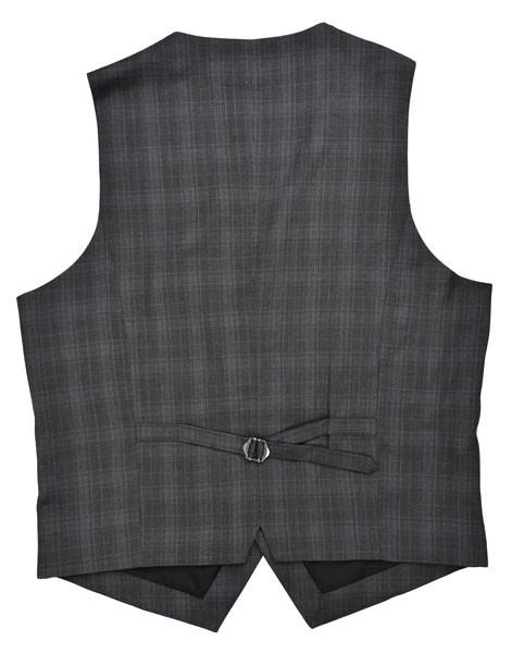 Business Mens Fashion Vest Office Worker Dark Grey Check Color Customers Option