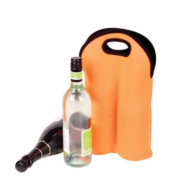 Portable 2 Pack Red Wine Bottle Cooler Sleeve , Neoprene Bulk Wine Bottle Cooler Bag