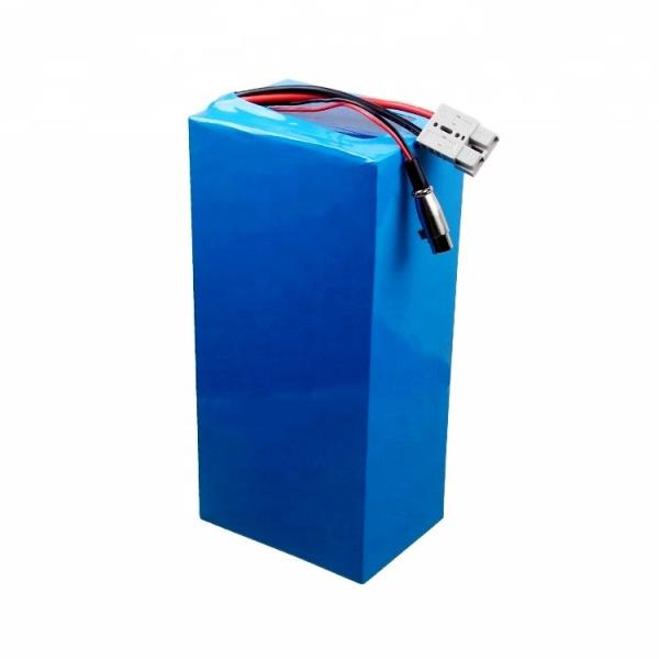 67Ah 48V 18650 Lithium Ion Battery Pack Dual Output DC Charging Jack + White 2P Male Connector for Outdoor Power Equipment, CE China Manufacturer
