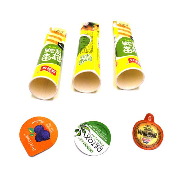 Custom Printing  22mm To 144mm Aluminum Foil Lid Paper Tube 120 Micron