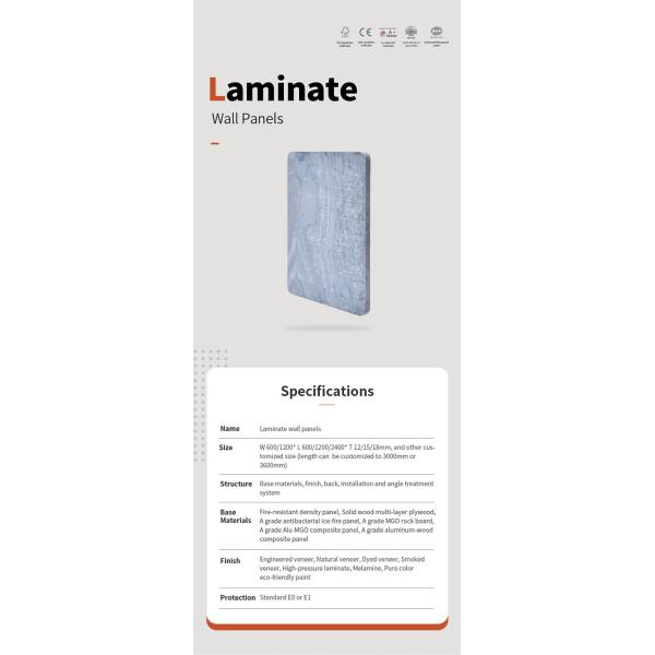 Плоский ламинированный звукозаглушающий стенные панели МДФ пользовательский размер для офиса отеля