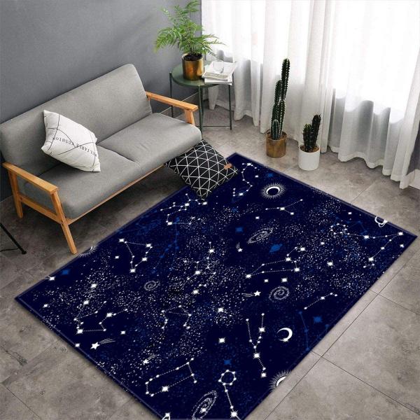 Living room large carpet, bedroom floor mat, scenic, artistic, cute, non slip decorative, and cold insulation mat