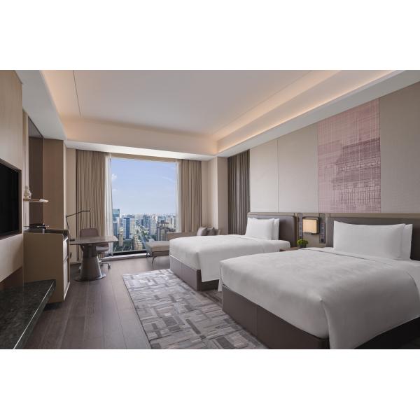 Set de mobiliário de quarto de estilo moderno com duas camas Tamanho 1500 * 2000mm