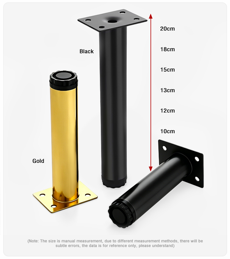Luxury Adjustable Metal Sofa Legs Widely Used As Heightening Feet for Living Room Tables Tea Tables and Other Furniture Legs