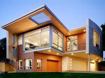 Prefabricated Quick Assemble Modern Light Steel Frame House / Prefab Steel Villa