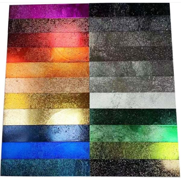 Glass Stone Metal Blend Mosaic Tile Mixed Electroplated Lava 8MM