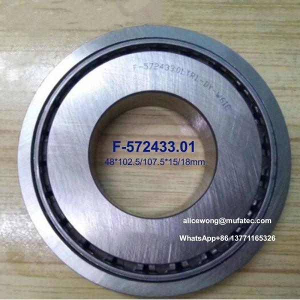 F-572433.01.TR1-DY-W61C 48x102.5/107.5x15/18mm Rolamentos de transmissão automóvel Rolamentos de rolos cónicos