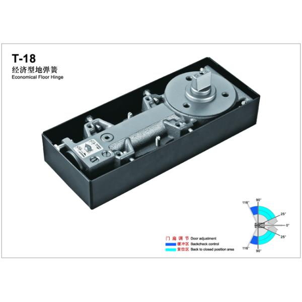 Floor Hinge T-18, color:black or blue, casting iron,  weight capacity 85kgs,