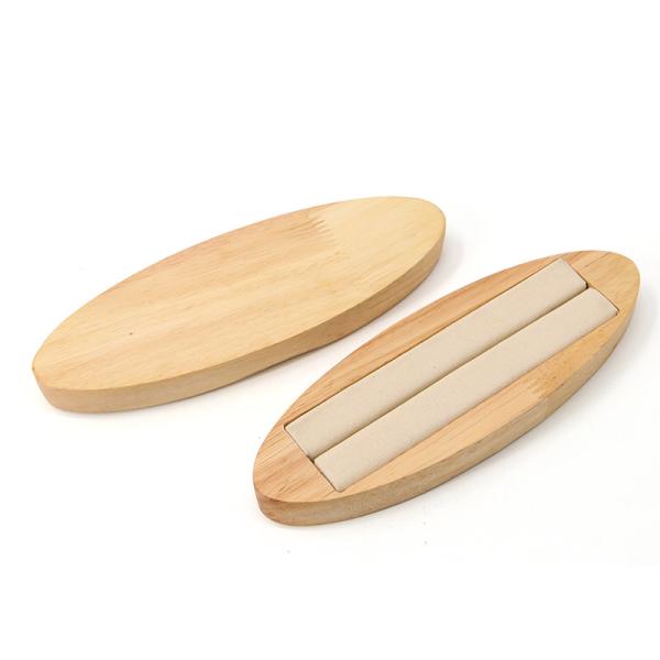 Dispositif de bijoux en bois discret ovale