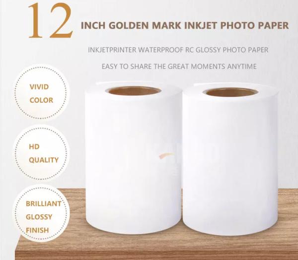 Golden Mark 12 inch 305mm 50m 240g Waterproof RC Glossy Roll Inkjet Photo Paper for Fuji DL600 DL650 Noritsu D1005 Dryla