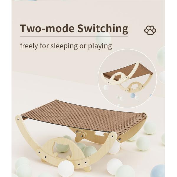 Pet Bed Wooden Frame Cat Hanging Bed Swing Cat Bed Hammock with Mechanical Wash Style