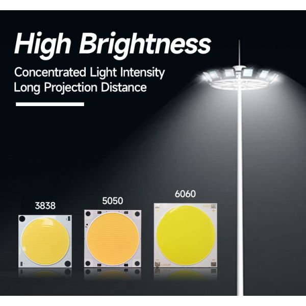 500W High Power COB LED Chip with 97 CRI and 7200mA for Industrial Lighting
