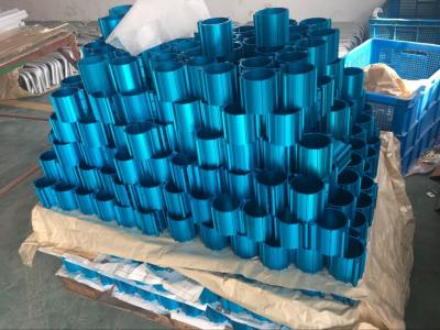 precisão 6063T que corta os cercos de alumínio do comprimento de 100mm com cor anodizada azul