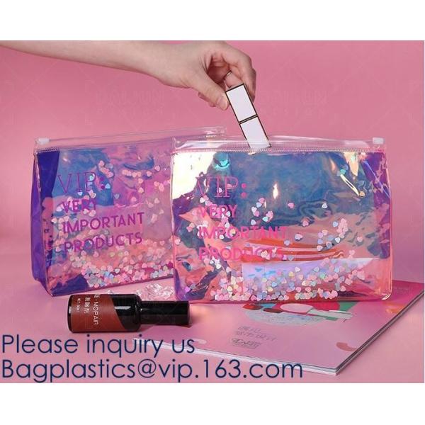 Custom Logo Glitter Cosmetic Makeup Eva Clear Pouch / Pouches,Smiggle Pencil Case With Glitter,Tissue Bag CD Case Docume