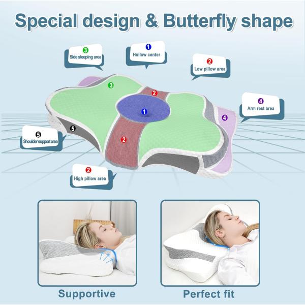 NECK Pain Relief Solution Memory Foam Contour Pillow for Side Back Stomach Sleeper