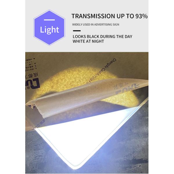 Duke Blue And White Day& Night Acrylic Sheet для рекламного дисплея светодиодных ламп