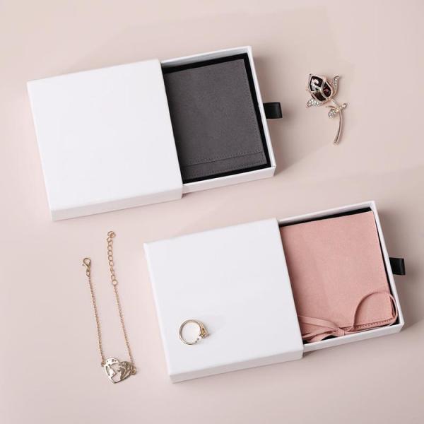 Multi Size Black Brown Kraft Paper Earring Necklace Box Customized Logo Print Kraft Paper Jewelry Box