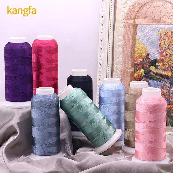 4000y 100% de poliéster 120D/2 hilo de bordado de máquina para tejidos duros y gruesos