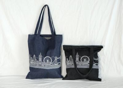 Da sacola reciclável da lona da sarja de Nimes da impressão deslocada estilo simples fácil levar