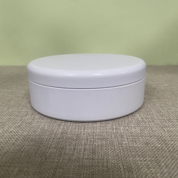 White Round Candy Tin Cans Tinplate Metal Box for Food Bread Cake Chocolate Jelly Nuts Snack